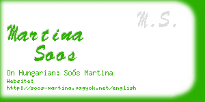 martina soos business card