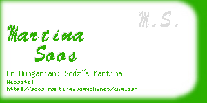 martina soos business card